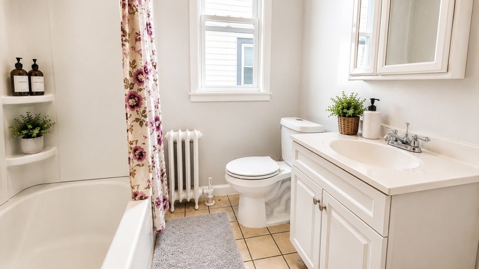 Bright bathroom at 314 Smith Street